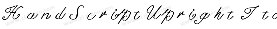 HandScriptUpright Italic字体转换
